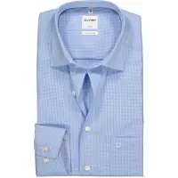Olymp Chemise Luxor Coupe Confort Carreaux Bleu taille 45