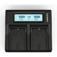 Duracell Chargeur double pour DR9943/LP-E6 (Chargeur de batterie d'appareil photo), Alimentation pour appareil photo, Noir