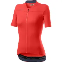 Castelli Anima 3 Short Sleeve Jersey Orange S Femme