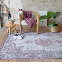 FRAAI Tapis vintage | Dreams Gris/Rose | 240x340cm | Gris | Rectangulaire | Tapis