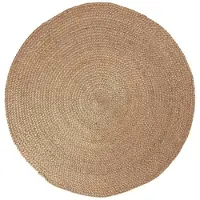 NATURL. Tapis en jute | Fair Rond Naturel | Ø 100cm | Marron | Rond | Tapis