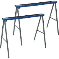 Silverline Metal Saw Horse Twin Pack 125kg - 100kg 783160 Trestles Load Max - metal saw horse twin pack 100kg 783160 trestles 125kg load