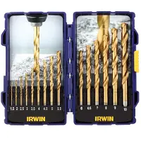Irwin 10503991 15-delige HSS Titanium Jeu de forets à métaux - 1,5-10,0mm