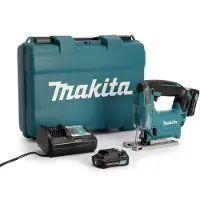 Makita JV101DSAE Scie à tronçonner 12 V CXT 2 Ah, 2 batteries
