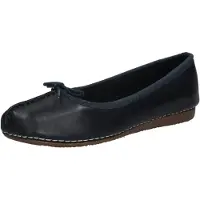 Clarks Ballerines Clarks Women Freckle Ice Navy Leather-Taille 35,5