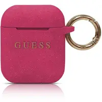 GUESS Guaccsilglbk Airpods 1/2 Coverczarny/Black Silicone Glitter