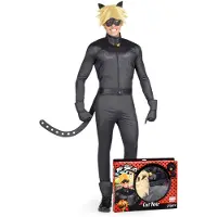 MOM Cat Man Costume Gris XS Enfants