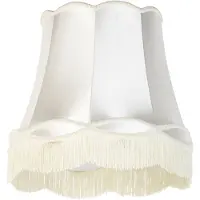 QAZQA Abat-jour en soie crème 45 cm - Granny