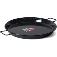 Garcima BCSA 20255 Plat à Paëlla Émaillé Noir 55 cm