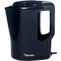 Bestron Bouilloire électrique de voyage pratique avec arrêt automatique, 0,9 L, 500 W, Noir