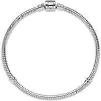 Pandora Bracelet Maille Serpent Fermoir Barillet Pandora Moments