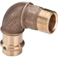 Viega GmbH & Co.KG Coude Profi/Sanpress bronze 90Grad AG avec SC-Contur 28mmx1 (Raccord à sertir)