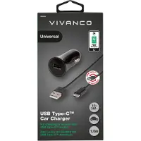 Vivanco ViVancoCARCHARGERVVUSBC3A Black Auto