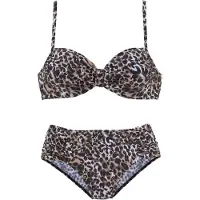 LASCANA Bikini bleu clair / marron / cappuccino / noir