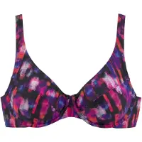 LASCANA Hauts de bikini violet foncé / rose / noir