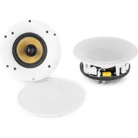 Power Dynamics WCS50 - Haut-parleurs - sans fil - Bluetooth, Wi-Fi - Contrôlé par application - 25 watt - 2 voies - coaxial - blanc (couleur de la grille - blanc)
