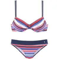 s.Oliver Bikini bleu / rouge / blanc