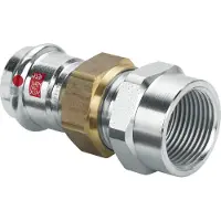 Viega Union 3 pièces électrozingué femelle Ø 28 à sertir taraudé femelle 26/34