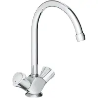 GROHE Costa Mitigeur d'évier à deux poignées, saillie 182mm, orientable, 31831001