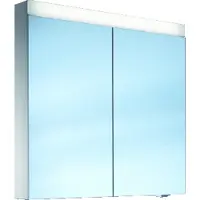 Schneider PATA LED Armoire de toilette, 2 portes 30/30cm, 595x120x756mm, éclairage supérieur variable, 161.061.02.02