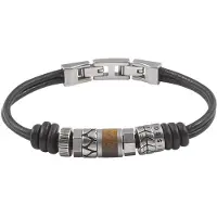 Fossil Bracelet brun foncé / argent