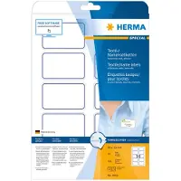 Herma Textile/name Labels 80x50 20 Sheets Din A4 200 Units Blanc