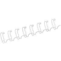 Fellowes Baguettes à relier en métal , format 14 mm, 100 p., pour perforelieuses à baguette métal 34 trous, blanc, 100