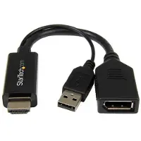 StarTech.com Adaptateur HDMI vers DisplayPort avec USB 4K