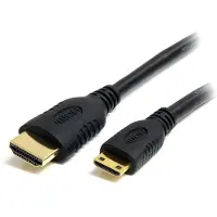 StarTech.com Câble HDMI haute vitesse avec Ethernet 2 m - HDMI vers HDMI Mini - M/M - Câble HDMI avec Ethernet - HDMI mâle pour 19 pin mini HDMI Type C mâle - 2 m - blindé - noir