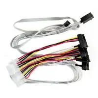 Microchip technology Sff8643 Sas Cable 0.8 M Argenté
