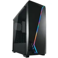 LC-Power Gaming 700B - Hexagon, Midi Tower, PC, noir, ATX, micro ATX, Mini-ITX, métal, plastique, verre trempé, Gaming