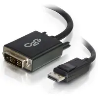 C2G Câble adaptateur DisplayPort mâle vers DVI-D mâle à liaison simple de 2 M - Noir