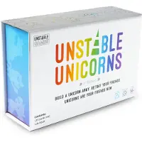 TeeTurtle Unstable Games Jeu de base Unstable Unicorns Jeu de cartes comptitif prim pour enfants, adolescents, adultes, 2 8 joueurs, soire de jeu