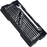 Stanley Système Transmodul, kit de clés mixtes Modul (en tailles : 6 mm - 22 mm et 24 mm, avec (10 mm, 11 mm, 12 mm, 13 mm, 14 mm, 15 mm, 16 mm, 17 mm, 18 mm, 19 mm, 22 mm, 24 mm, 6 mm, 7 mm, 8 mm, 9 mm)