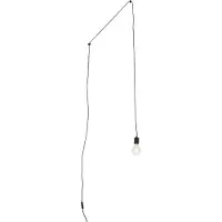 QAZQA Suspension design noire avec prise - Cavalux