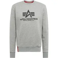 Alpha industries Sweat-shirt anthracite / gris clair / rouge