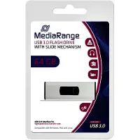 MediaRange SuperSpeed - Clé USB - 64 Go - USB 3.0 - noir / argent