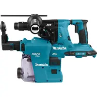 Makita DHR283ZWJU - Perforateur Burineur Sans-fil - 36V (2x 18V) Li-ion - SDS-plus - Système D'aspiration - Machine Seule - MAKPAC - 2,9 J - Brushless