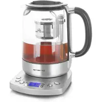 Emerio Bouilloire en verre 1,7 L – 2200 W – Digitale – 5 températures – Fonction maintien au chaud – Filtre à thé automatique – WK-122248