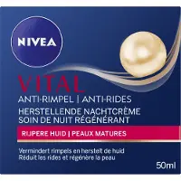 Nivea Vital Anti-Rides Soin de Nuit Régénérant 50 ml Crème De Nuit