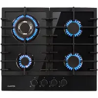 Klarstein Tables de Cuisson à Gaz, Plaque de Cuisson Gaz à 4 Brûleurs, Table de Cuisson Encastrable à 4 Feux de 8100W, Cuisiniere Gaz, Gaziniere Gaz avec Brûleurs en Acier Inoxydable, Cuisinières GP