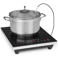 Klarstein Plaque de cuisson à Induction 2000W, Plaque Induction, Plaque 1 Feu, Tables de Cuisson Portable, Plaque Induction, Cuisinière Electrique Puissante, Noir