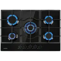 Klarstein Ignito table de cuisson à gaz 5 zones 5 brûleurs Sabaf vitrocéramique noir