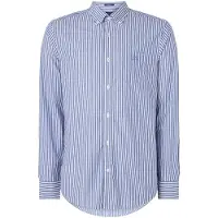 Gant Regular Broadcloth Stripe Long Sleeve Shirt Bleu S Homme