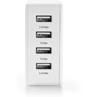Nedis Chargeur USB - 4 sorties - 4 800 mA