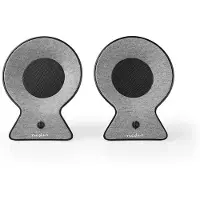 Nedis Enceinte Bluetooth en tissu 2x 15 W Jusqu'à 4 heures de lecture True Wireless Stereo (TWS) Gris/Noir