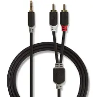 Nedis Câble 3,5 mm vers RCA 3 Mètres Gris