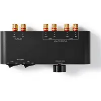 Nedis Lautsprecher Control Box - 2-Port port(s) - Banane - Impédance du haut-parleur : 4-16 Ohm - Charge maximale par canal : 60 W - Réglage du volume - Aluminium - Noir