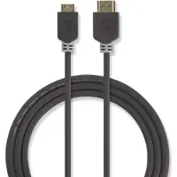 123accu - Câble HDMI avec Ethernet - HDMI mâle pour 19 pin mini HDMI Type C mâle - 2 m - rond
