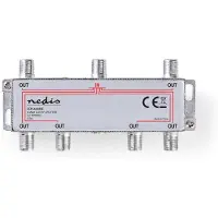 Nedis CATV-Splitter - 5 - 1000 MHz - perte d'introduction : 10.0 dB - nombre de sorties : 6 - 75 Ohm - zinc